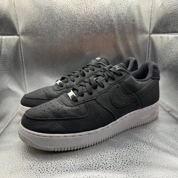 Size 12 Nike Air Force 1 '07 Craft Black White Mens Athletic Sneaker CN2873-001 - Picture 1 of 11